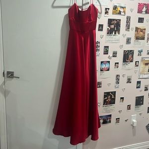 Jill Stuart Red satin maxi dress